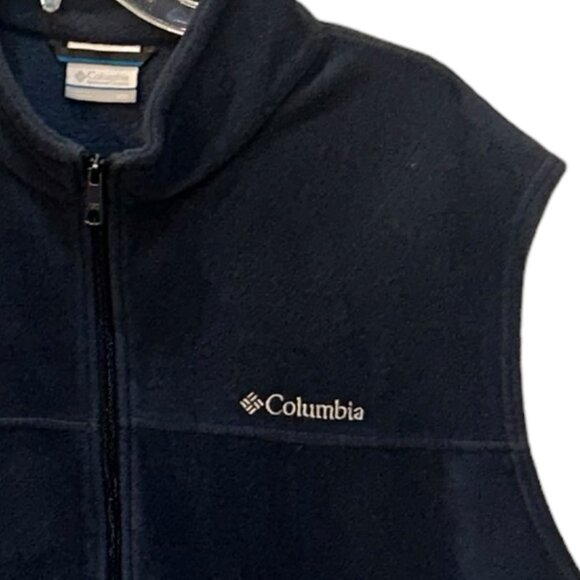 Columbia Flat Top Ridge Fleece Vest Full Zip Blue Size XXL Outdoor Winter Hiking - Picture 2 of 7